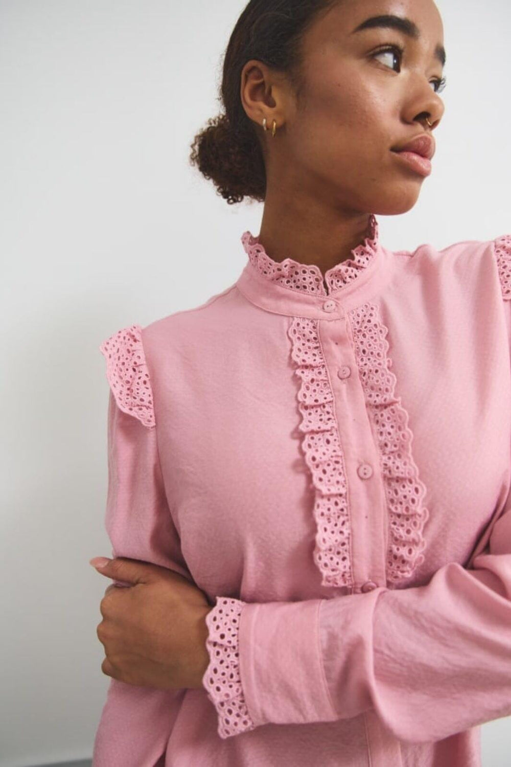 Noella - Jubilee Shirt - 1054 Vintage Rose Bluser 