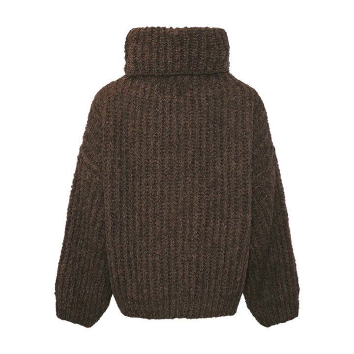 Noella - Katasha Knit - 1218 Mud Melange Strikbluser 