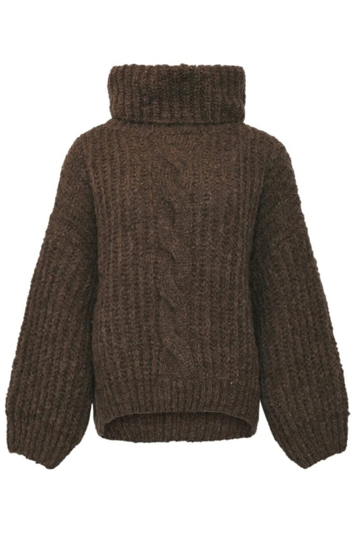 Noella - Katasha Knit - 1218 Mud Melange Strikbluser 