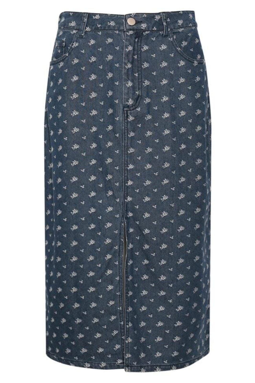 Noella - Keeva Skirt - 1254 Mid Blue Wash Nederdele 