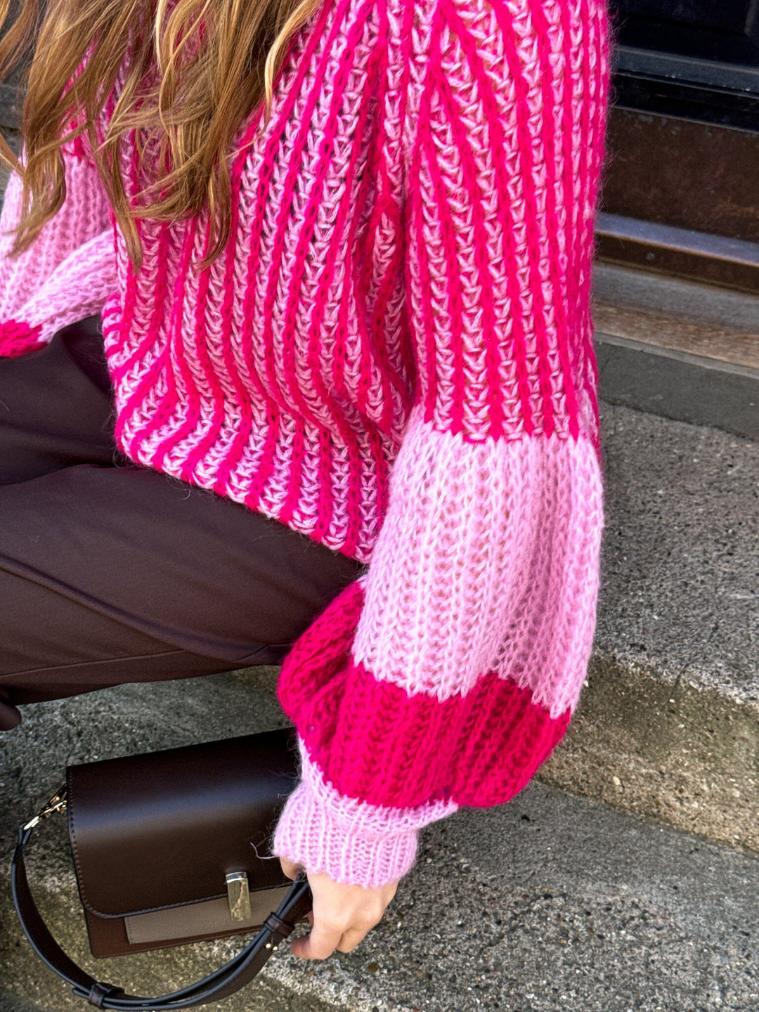 Noella - Liana Knit Sweater - 1035 Pink Bubblegum Strikbluser 