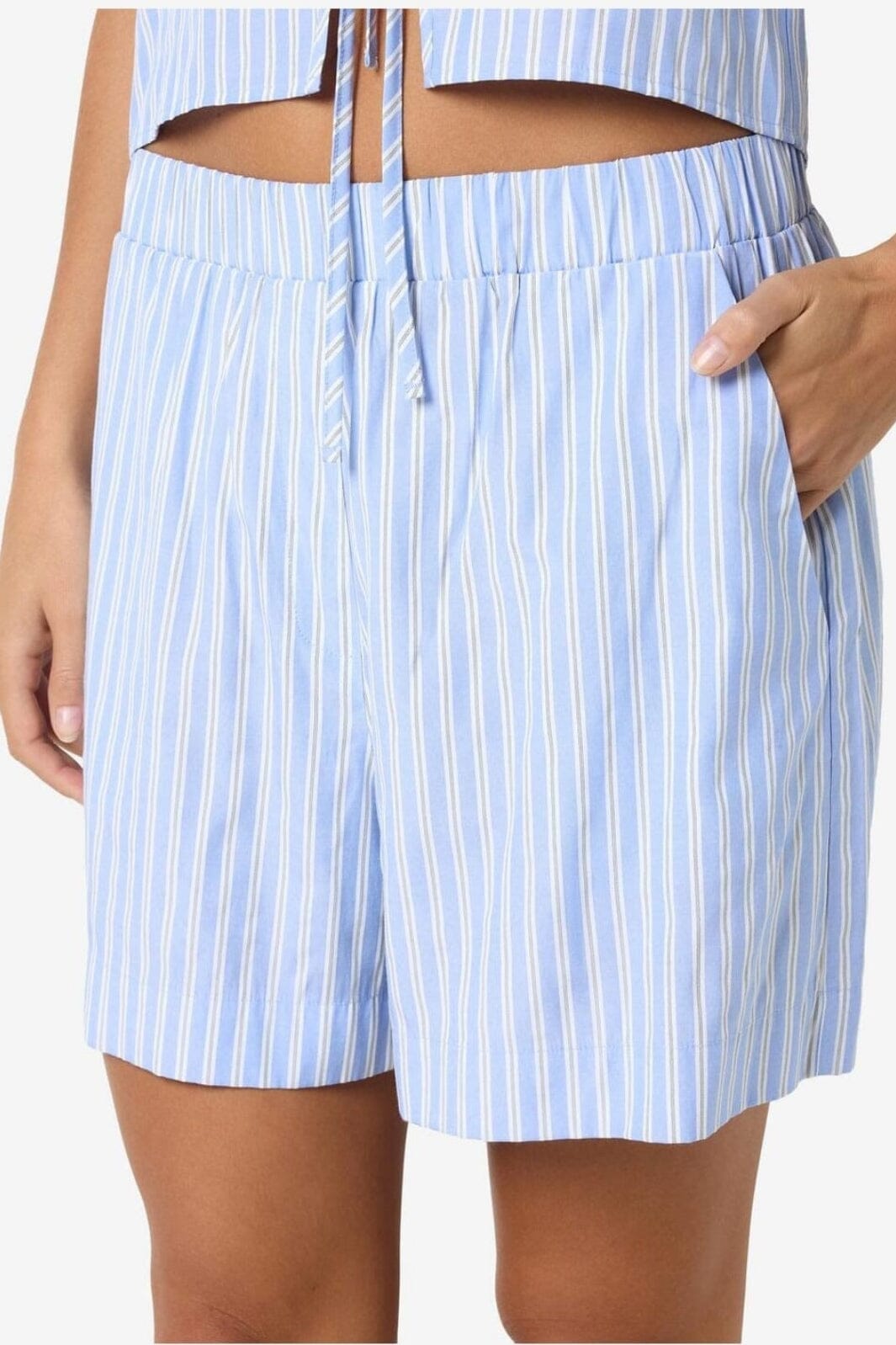 Noisy May - Nmfrida Shorts S* - 4791264 Sky Blue White