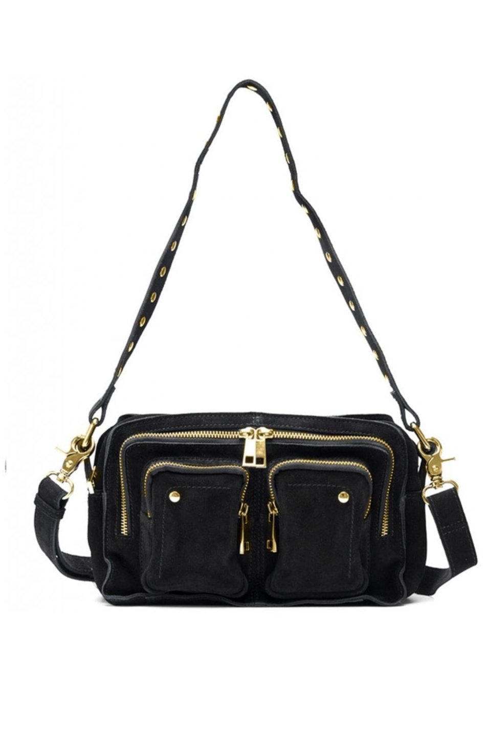 Núnoo - Ellie Suede W. Gold - Black