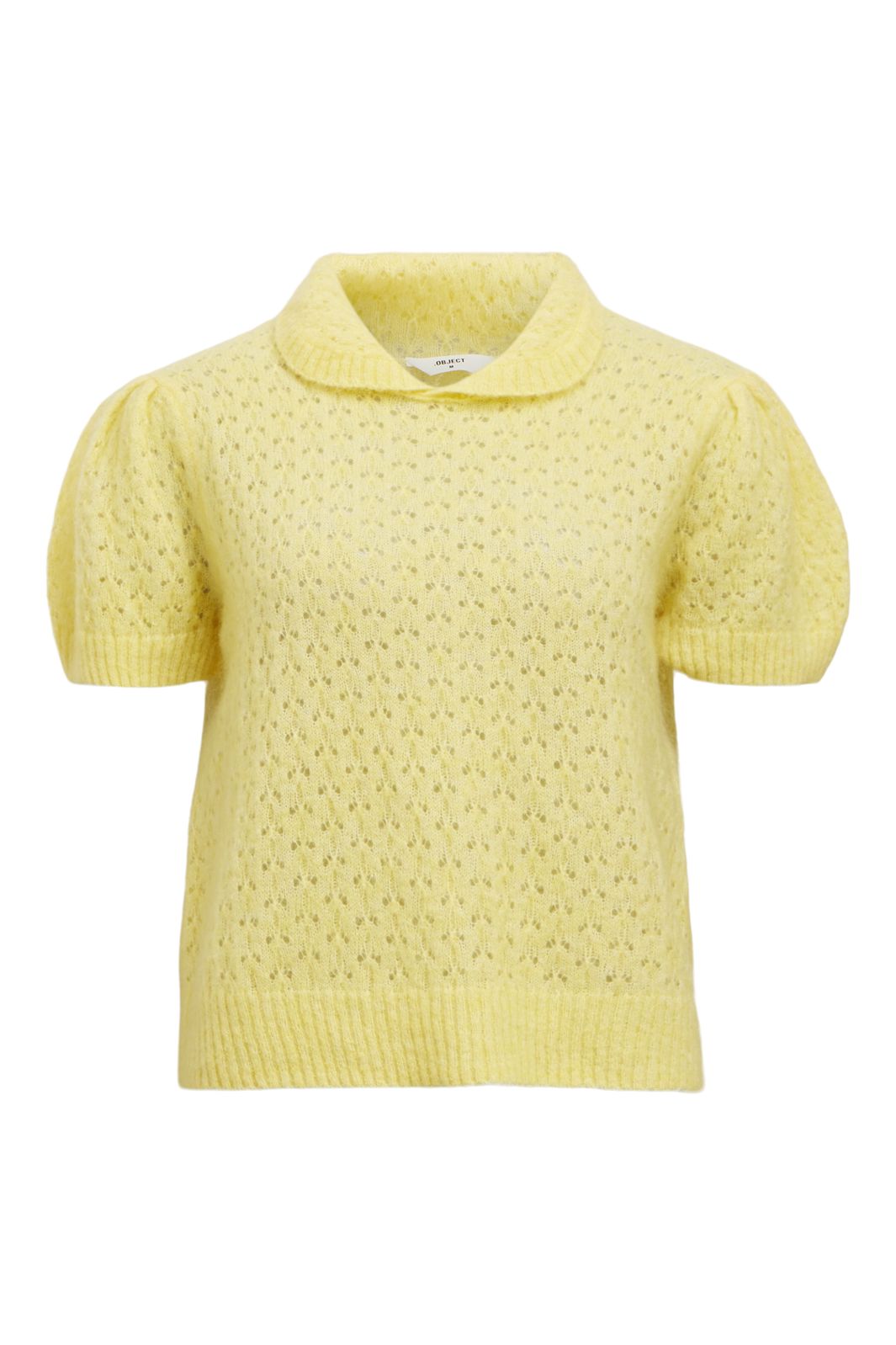 Object - Objdira Nete Re S/S Knit Pullover - 4805996 Daffodil