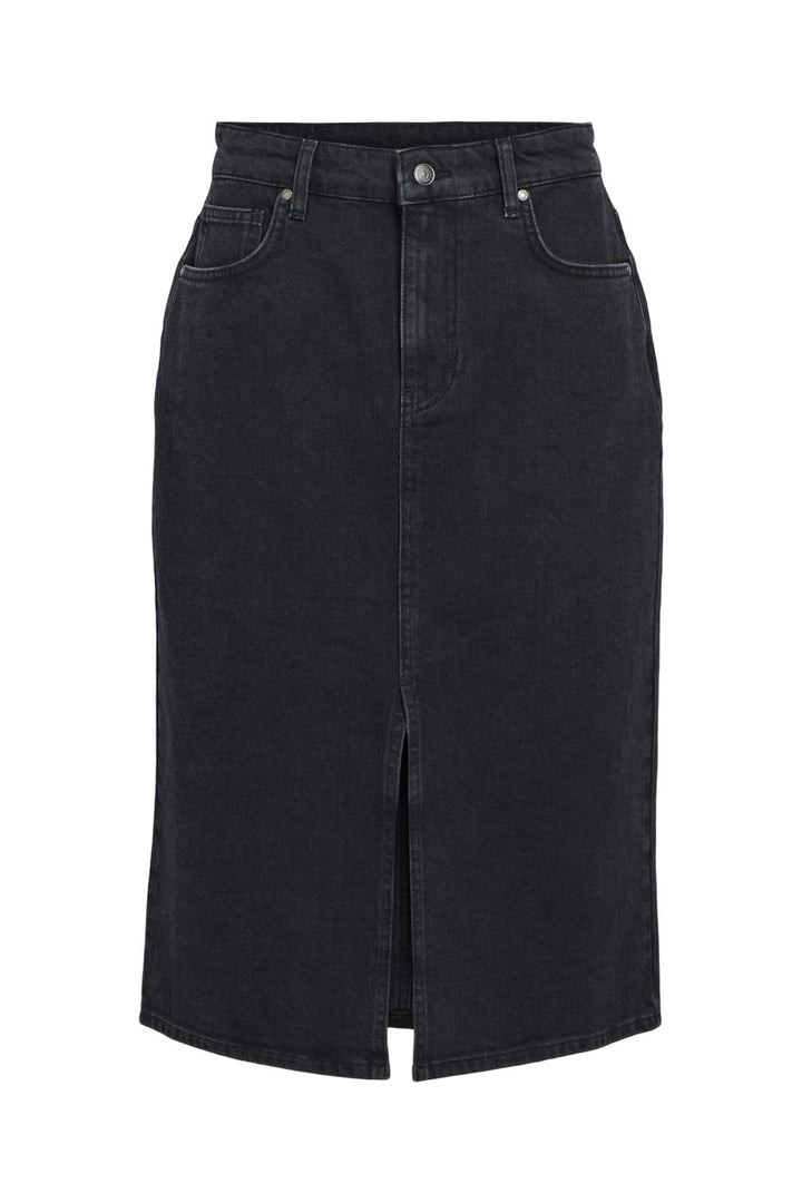 Object - Objellen Midi Denim Skirt - 4614168 Black Denim