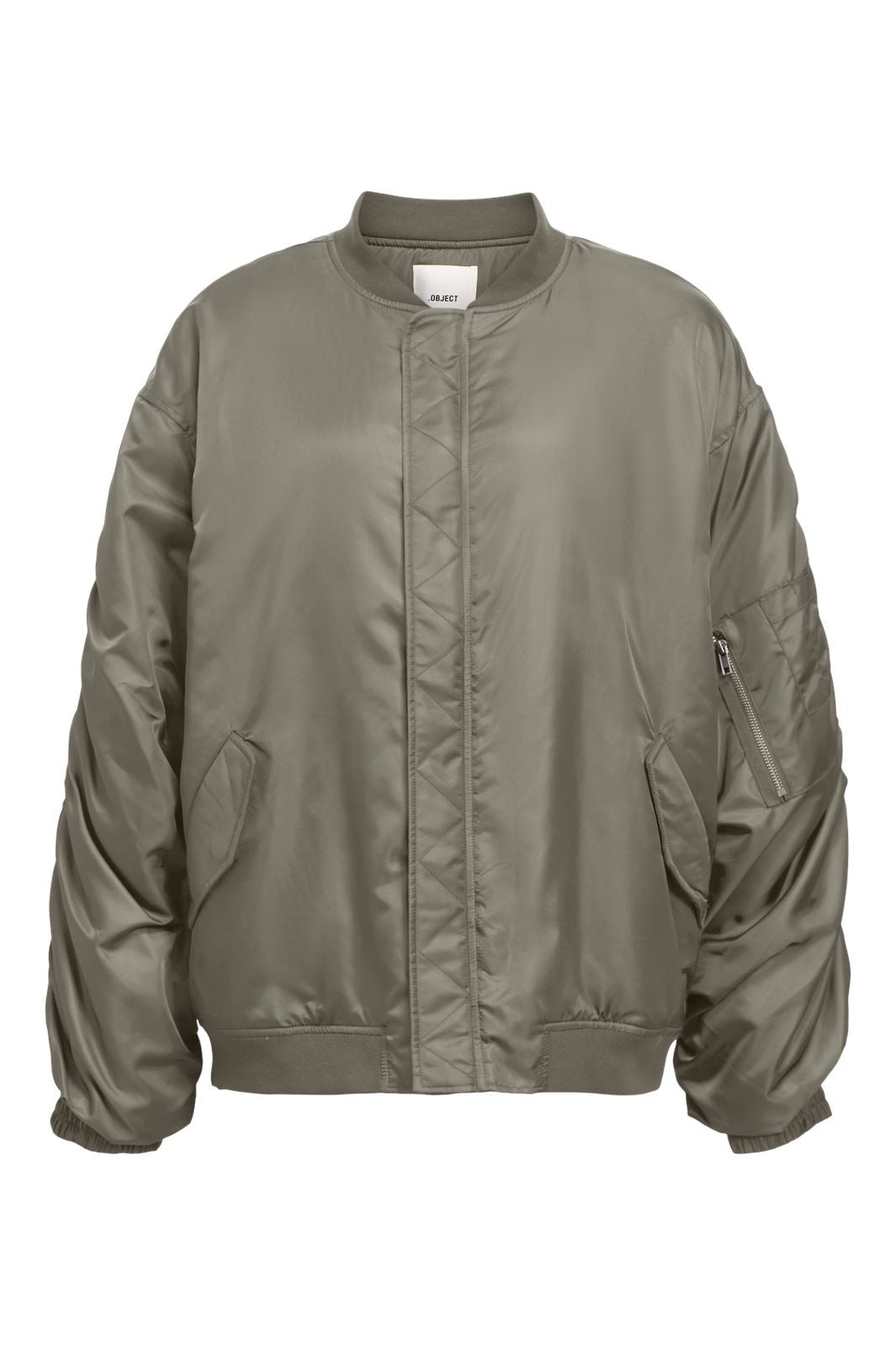 Object - Objmary Oversize Bomber Jacket - 4845791 Taupe Gray