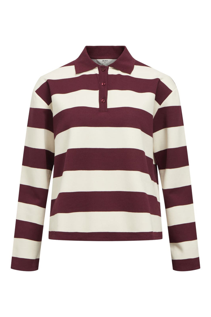 Object - Objmillie L/S Lo Polo Aw Fair 24 - 4750424 Cabernet White