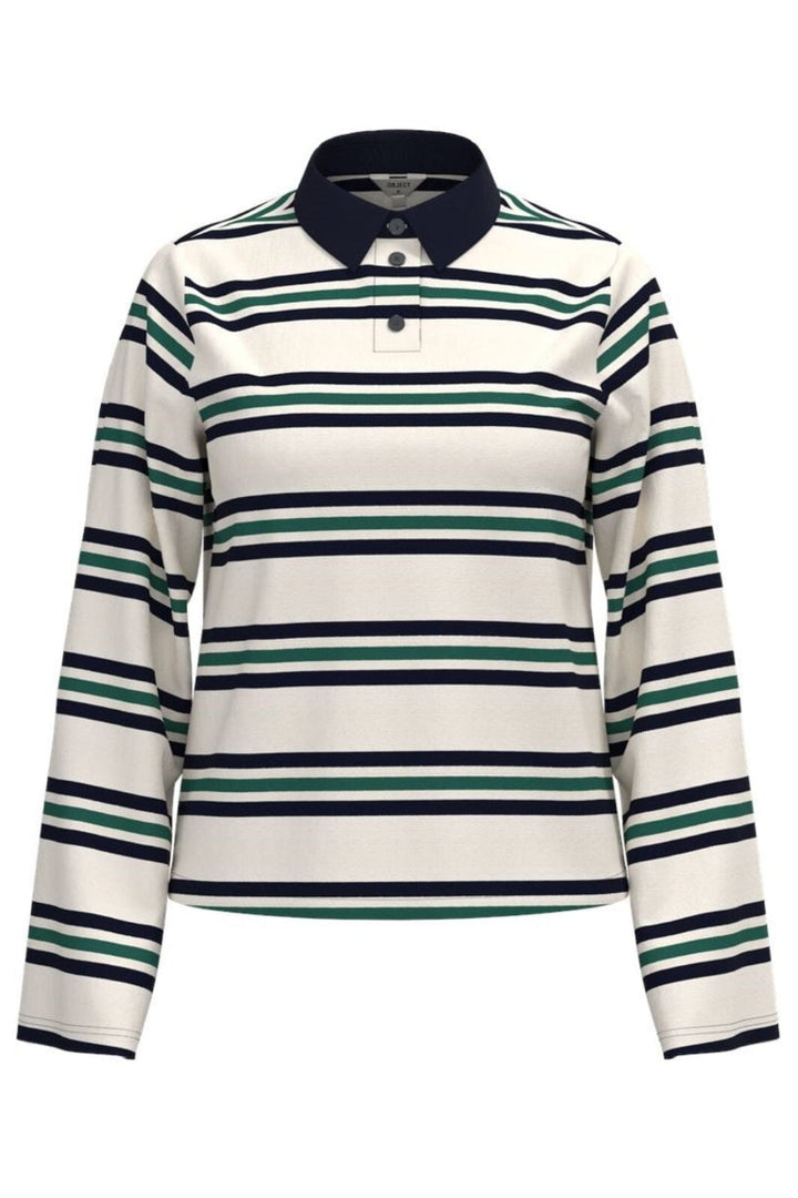 Object - Objnana L/S Re Polo Top - 4851566 Sky Captain Cd-Green