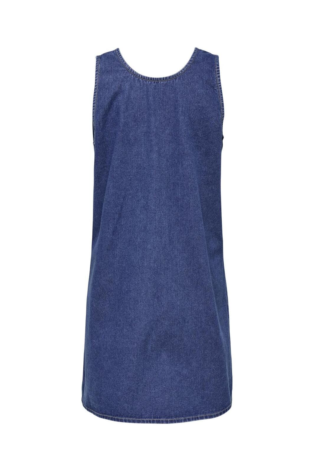 Only - Onlannie Short Tie Reg Dress - 4857881 Medium Blue Denim