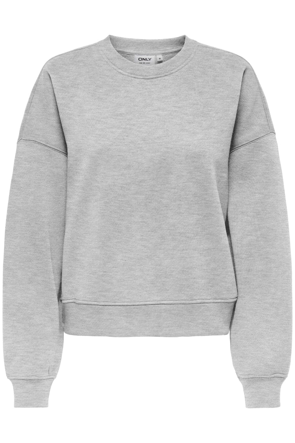 Only - Onlbest L/S Crew Neck Swt - 4748477 Light Grey Melange Sweatshirts 