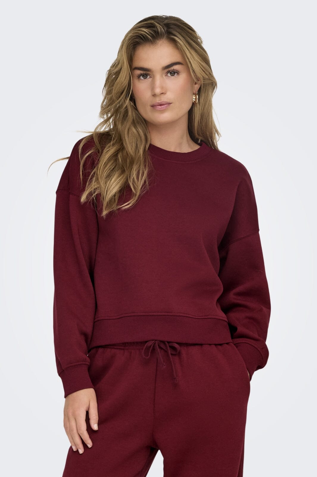 Only - Onlbest L/S Crew Neck Swt - 4748478 Cabernet Sweatshirts 