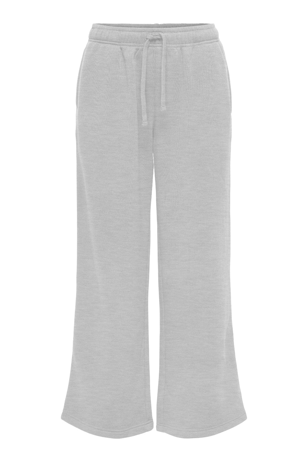 Only - Onlbest Wide Pant Swt - 4748483 Light Grey Melange Bukser 