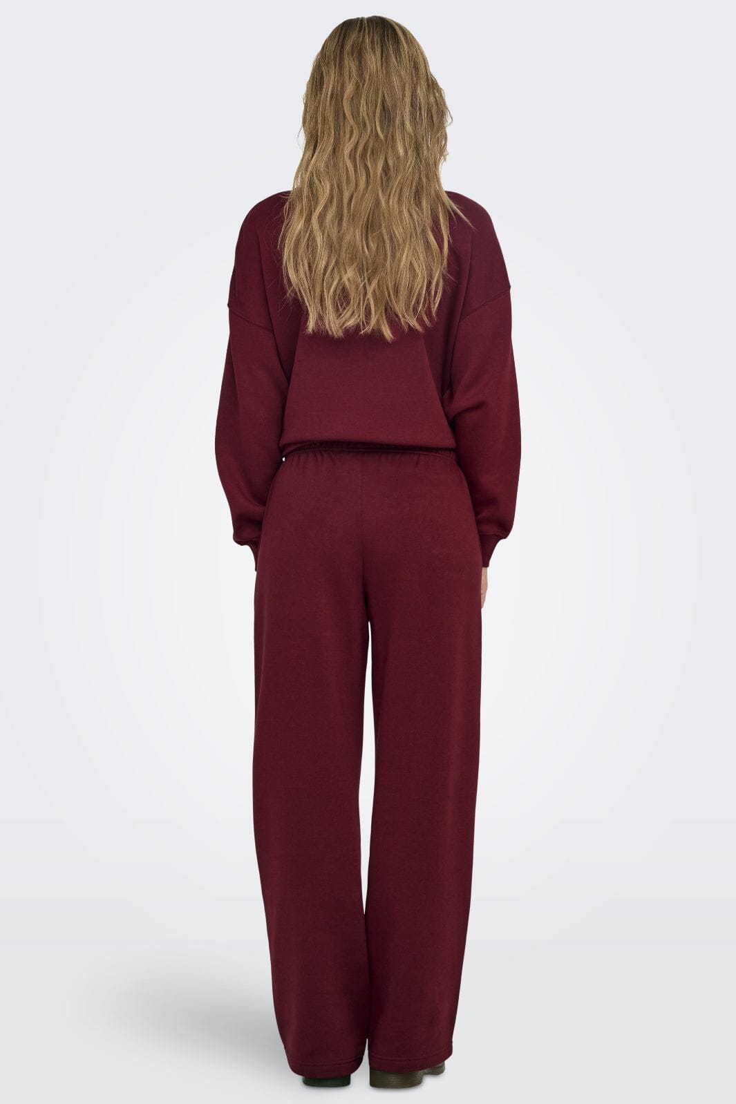 Only - Onlbest Wide Pant Swt - 4748484 Cabernet Sweatpants 