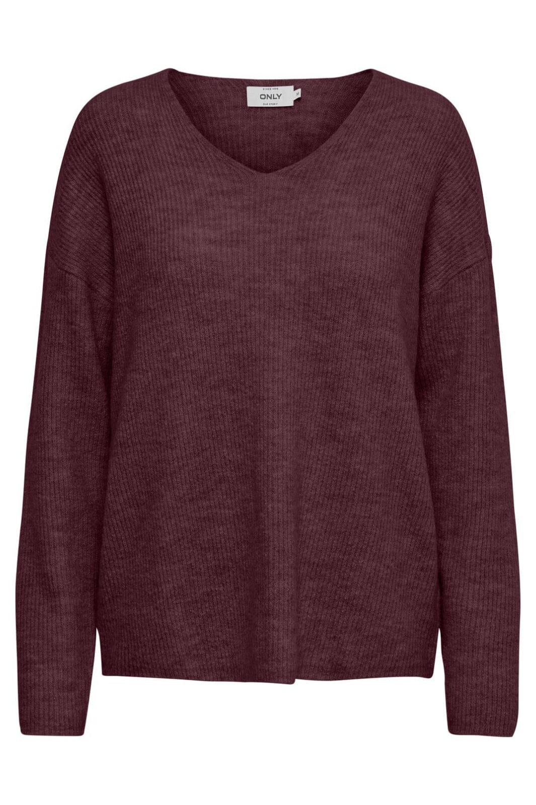 Only - Onlcamilla V-Neck L/S Pullover Knt - 4559407 Port Royale Melange