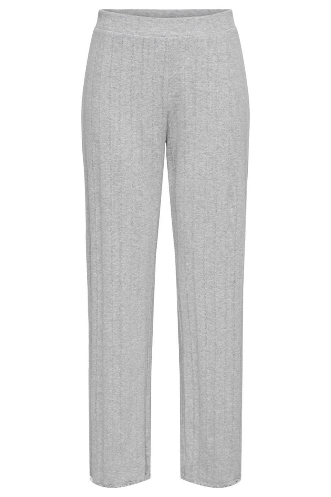 Only - Onlcarlotta Pant - 4695786 Light Grey Melange Bukser 