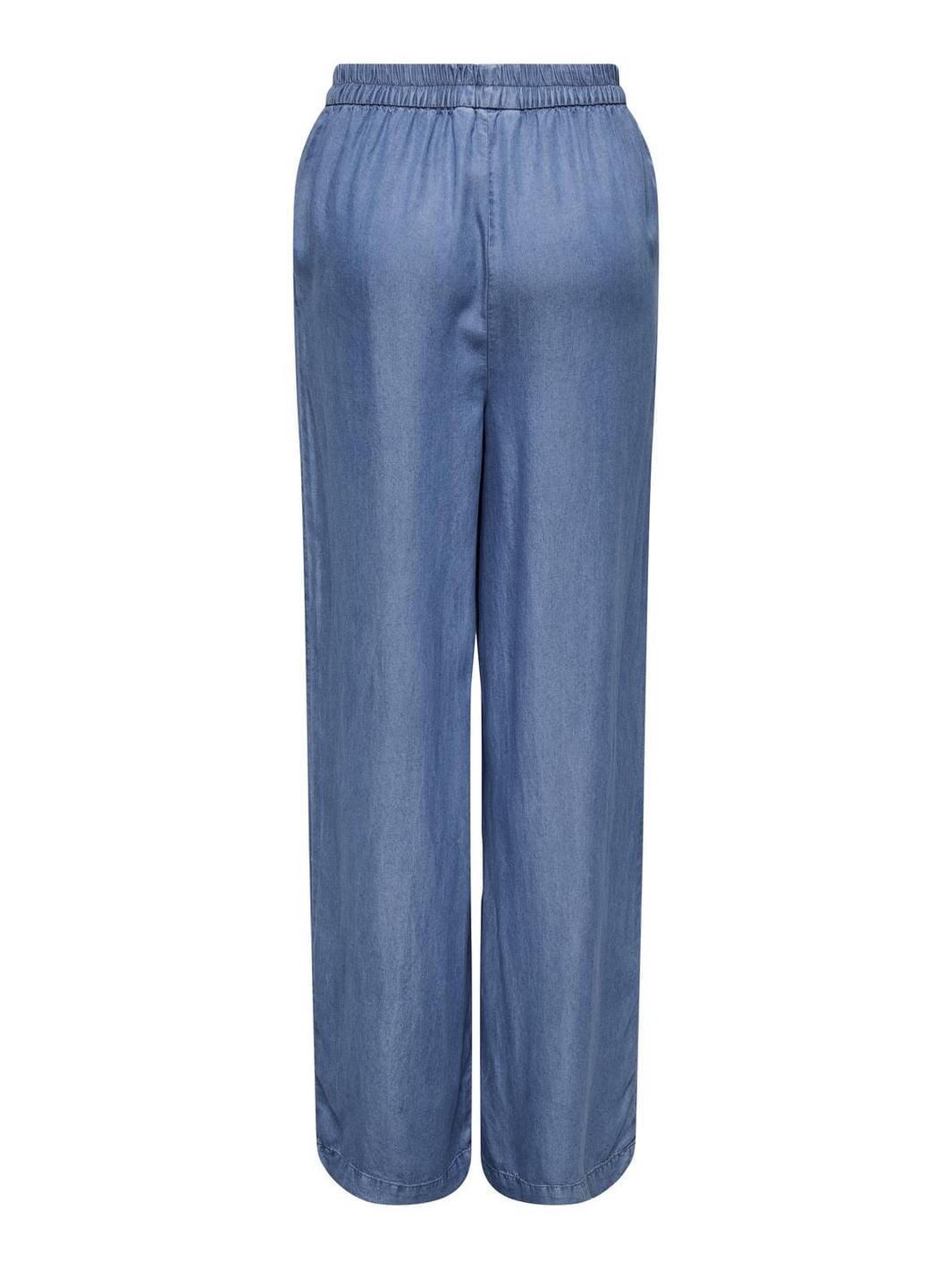 Only - Onlcharis Life Pull-Up Pant Ccwvn - 4647732 Medium Blue Denim