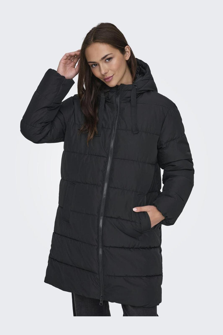 Only - Onlclair Puffer Hood Coat Cc - 4577166 Black