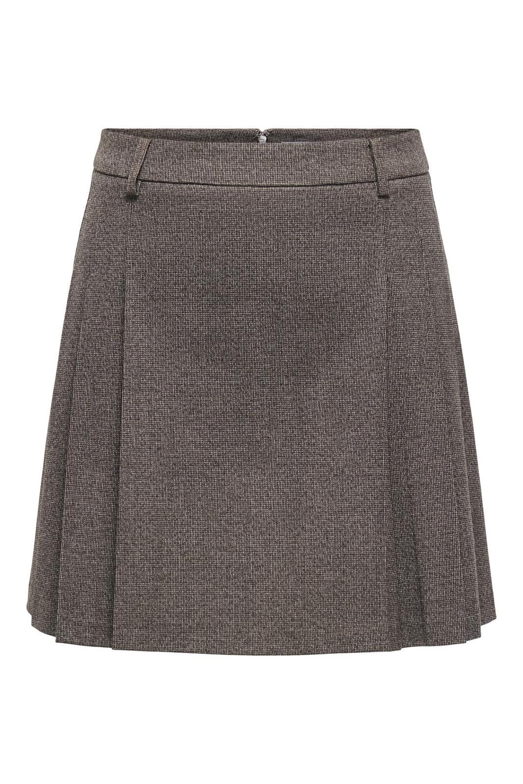 Only - Onldell Mel Pleat Skirt Tlr - 4575148 Black White Pepper & Dark Brown Melange