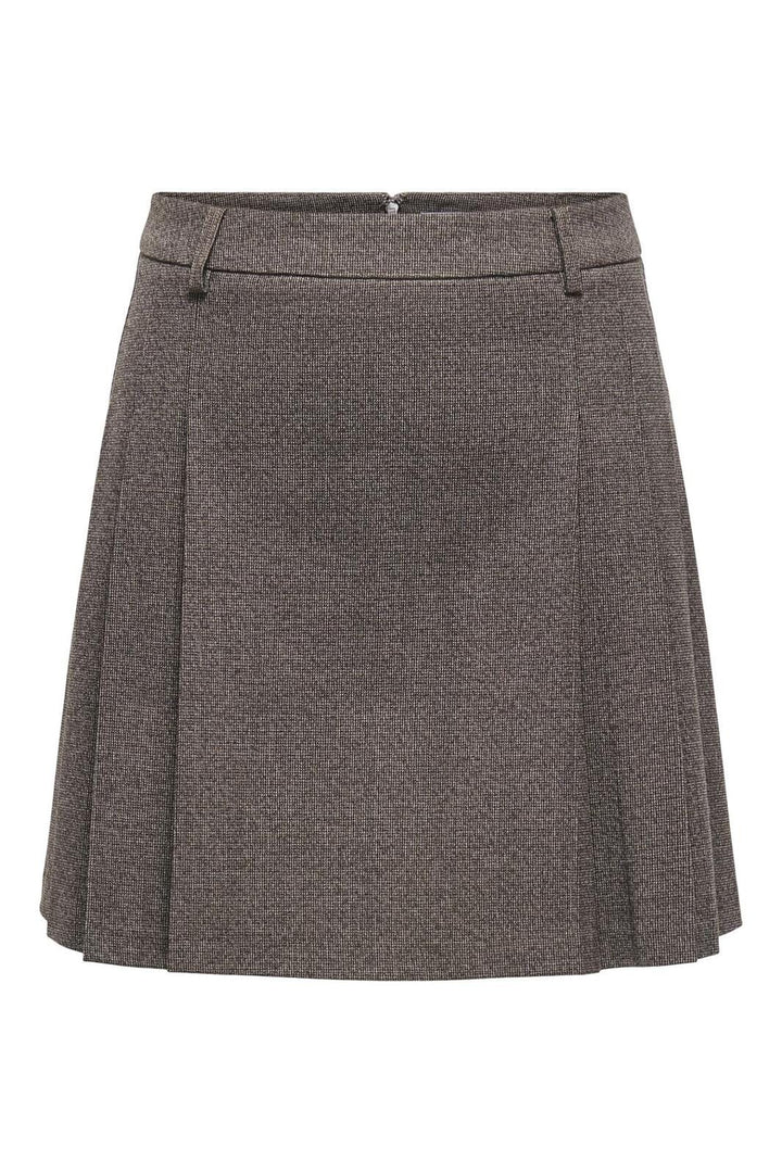 Only - Onldell Mel Pleat Skirt Tlr - 4575148 Black White Pepper & Dark Brown Melange