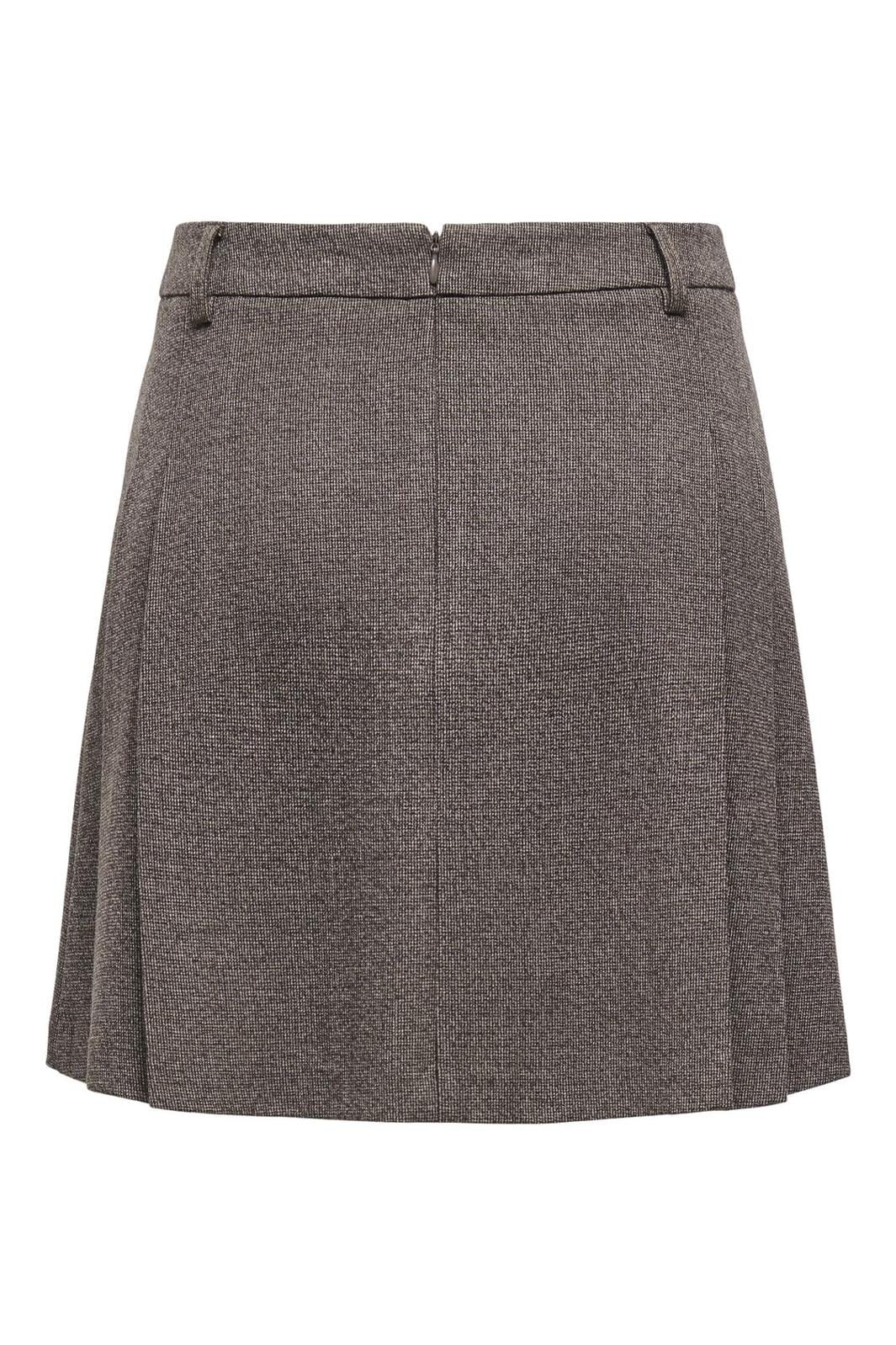 Only - Onldell Mel Pleat Skirt Tlr - 4575148 Black White Pepper & Dark Brown Melange