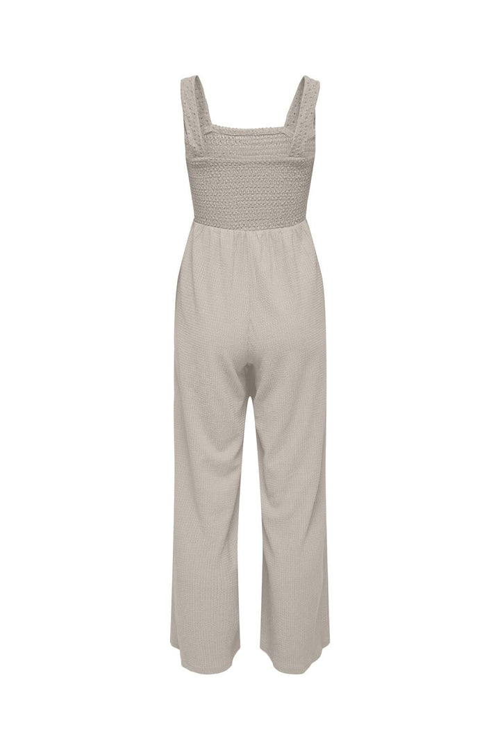 Only - Onlelise S/L Smock Jumpsuit - 4570241 Pumice Stone