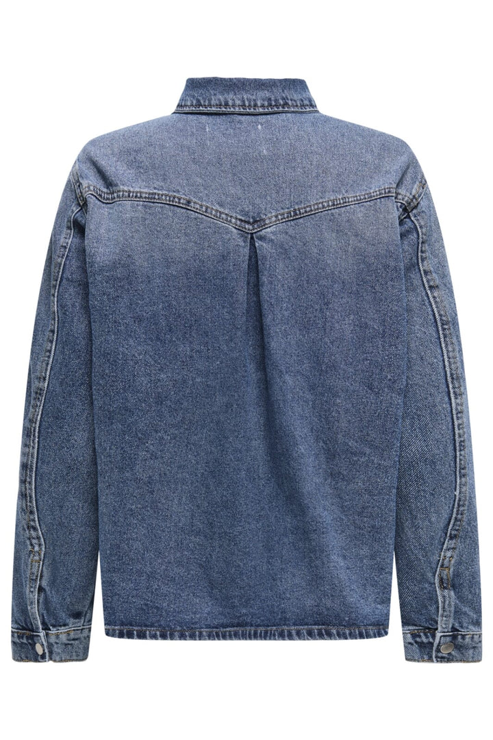 Only - Onlella L/S Pocket Shirt Tai519 - 4636338 Medium Blue Denim Skjorter 