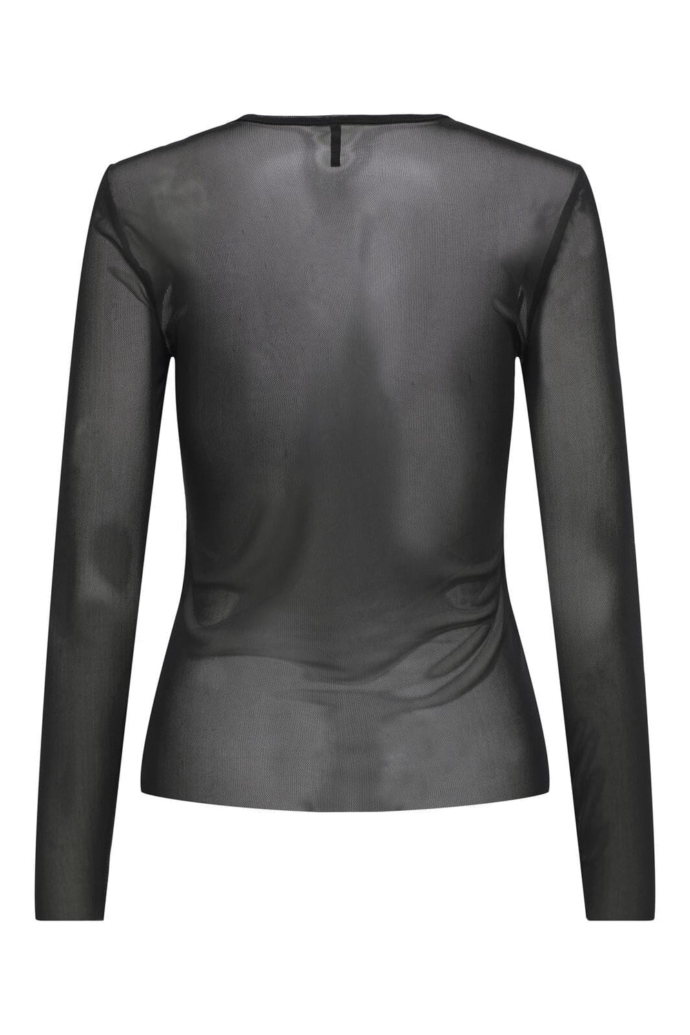 Only - Onlelsa L/S Mesh Shine Top - 4373539 Black Rhine Stones