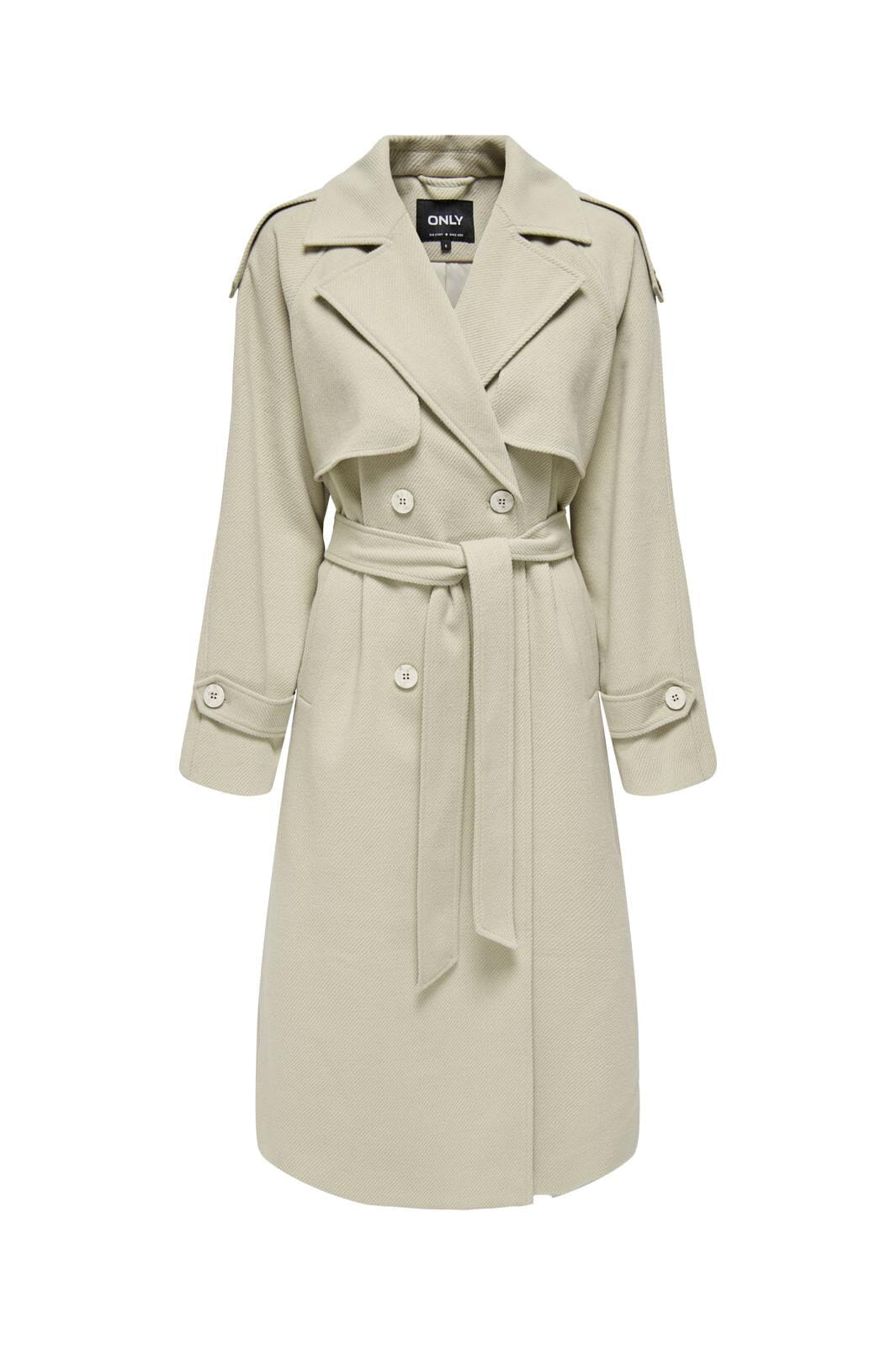 Only - Onlgitte Trenchcoat Cc - 4494945 Whitecap Gray