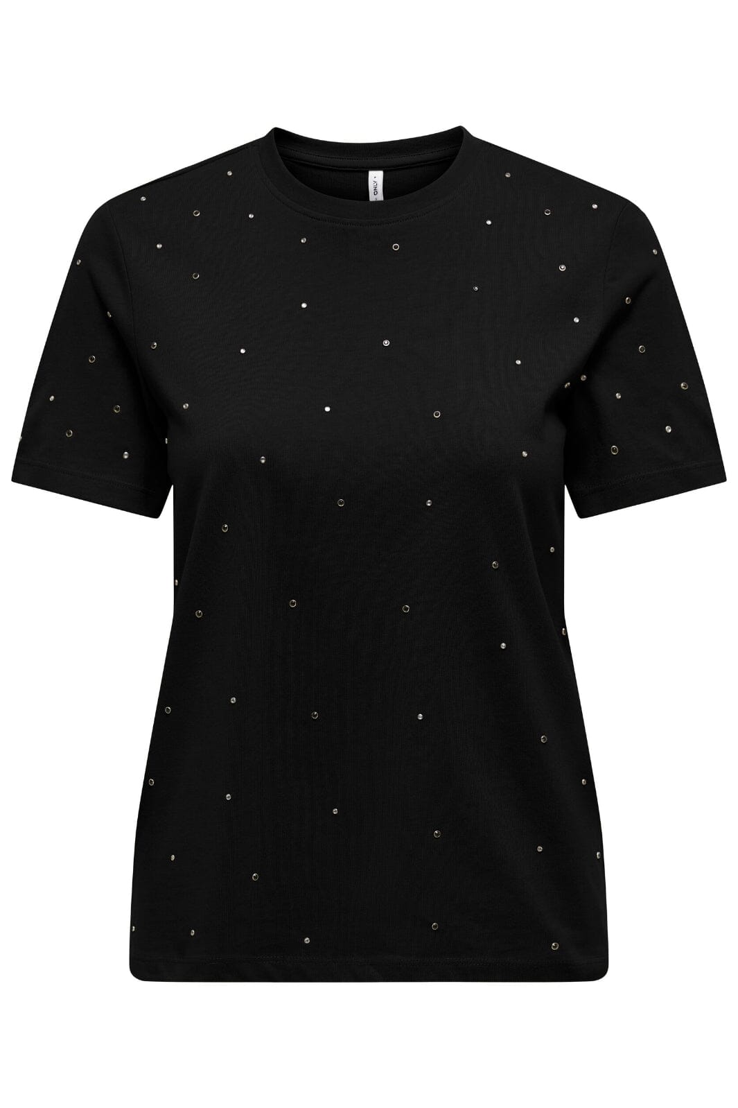 Only - Onlglobe Life S/S O-Neck Tee Box - 4760703 Black Gunm+Transp+Black Studs