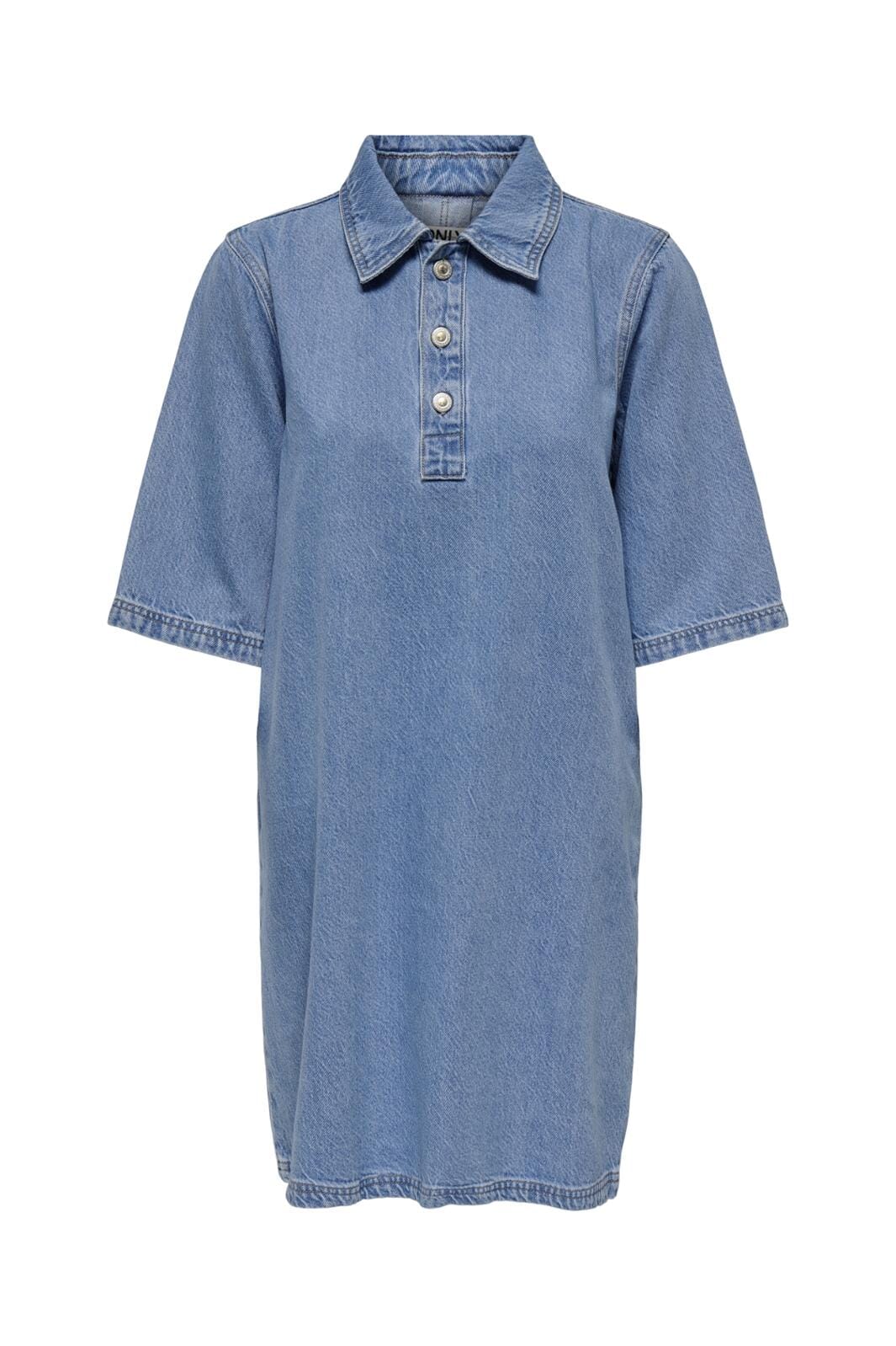 Only - Onlgry S/S Dress Azg - 4622385 Light Blue Denim