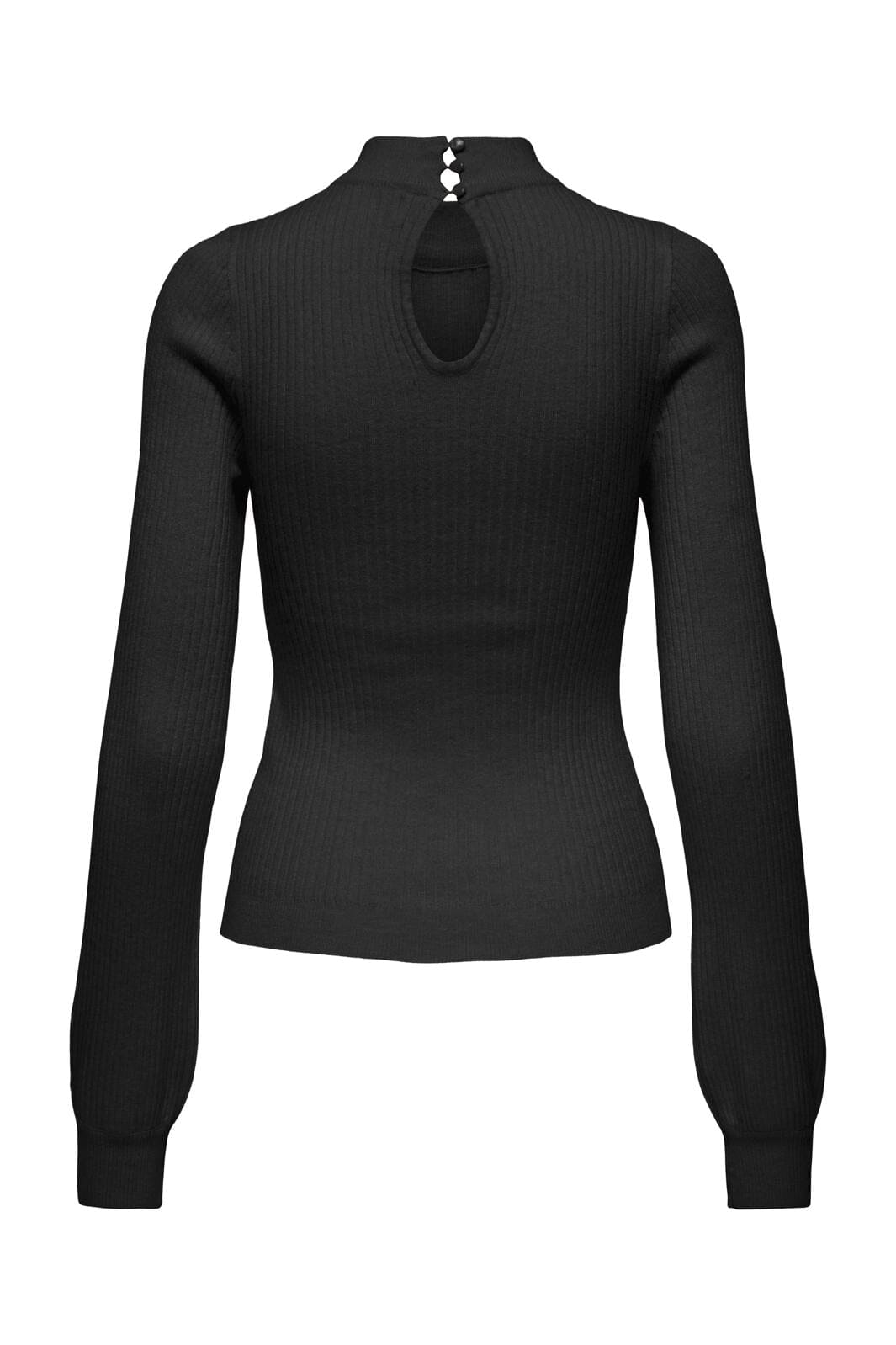 Only - Onlibi Ls Rib High Neck Cc Knt - 4703794 Black