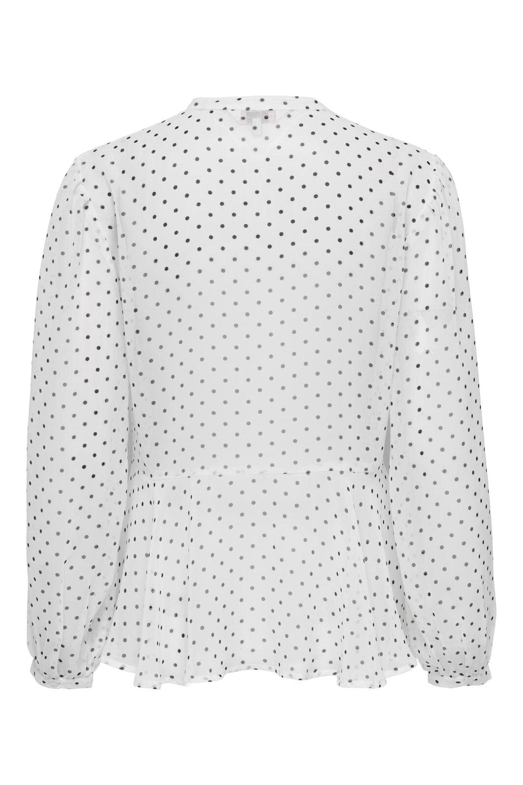 Only - Onlisabella Ls String Top - 4707519 White Black Dot