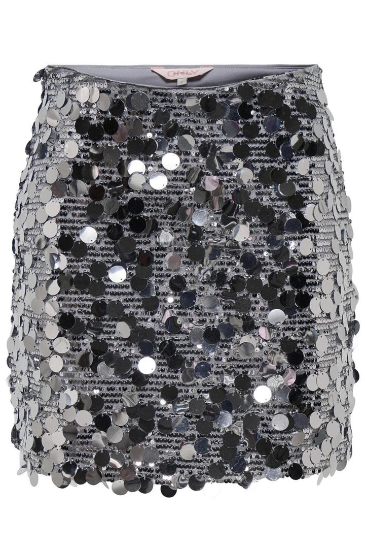 Only - Onljadel Sequins Skirt - 4732778 Silver W Silver Sequins