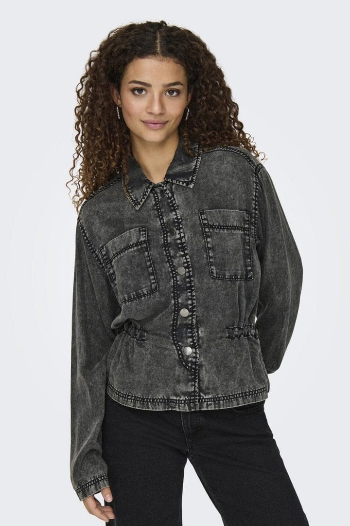 Only - Onlkenya Life Acid Wash Jacket Cc - 4649759 Black Acid Wash