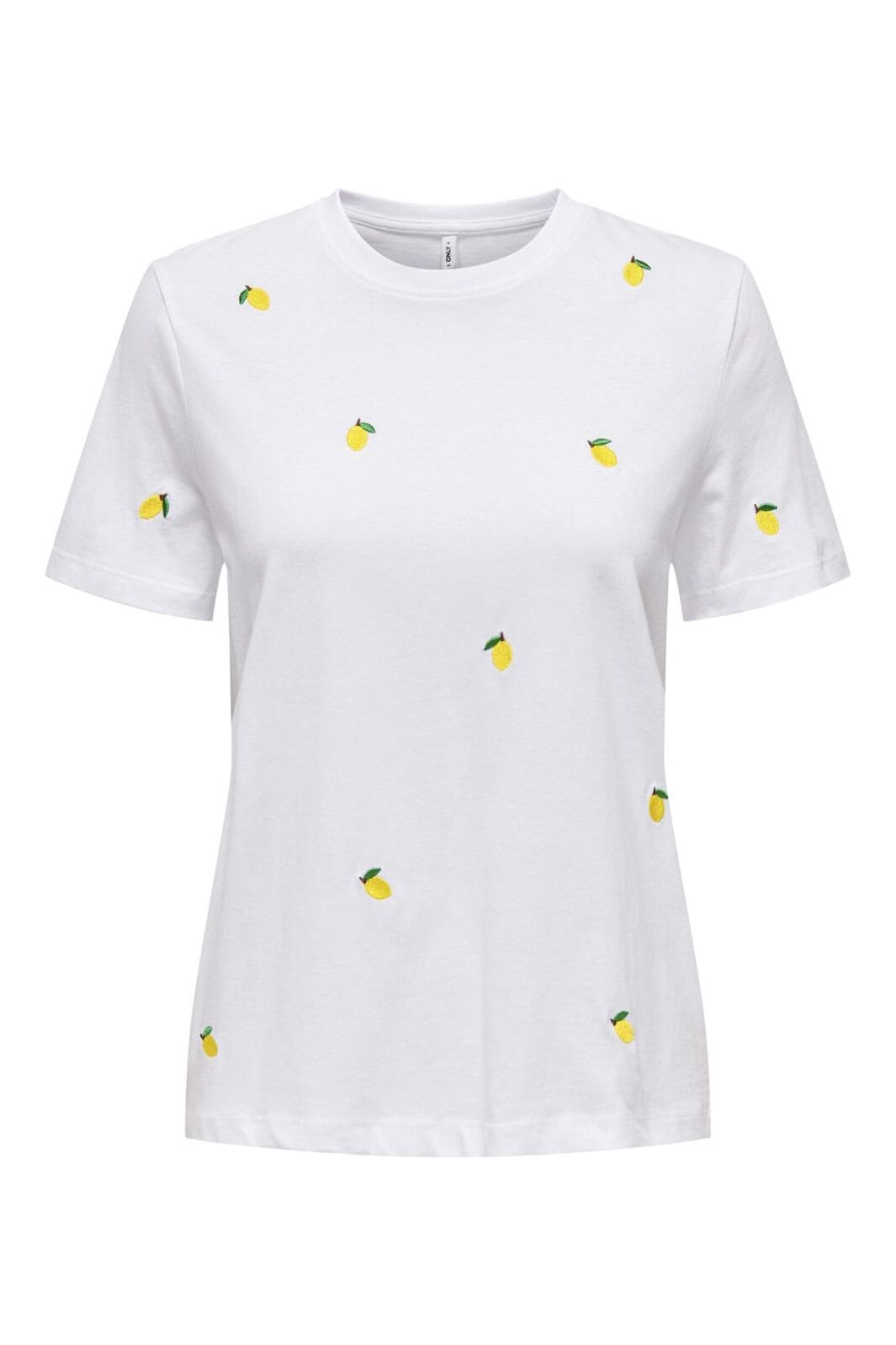 Only - Onlketty Life S/S O-Neck Top - 4444943 Bright White Lemon