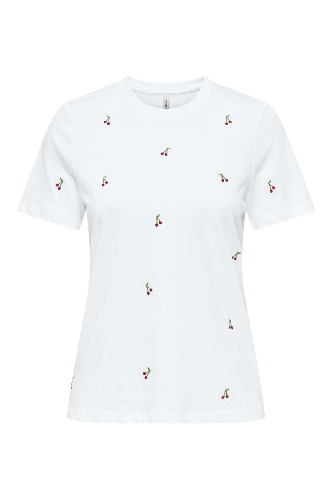 Only - Onlketty Life S/S O-Neck Top - 4761819 Bright White Cherries