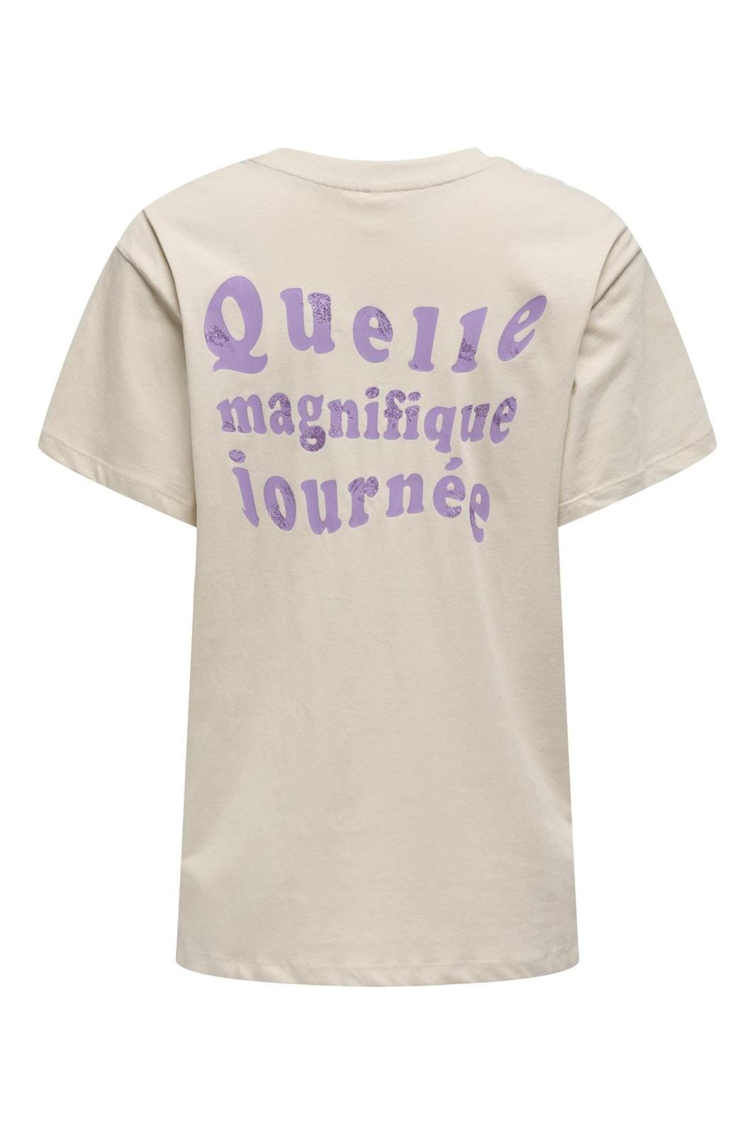 Only - Onllana Fleur Life S/S Tee - 4720925 Pumice Stone Quelle