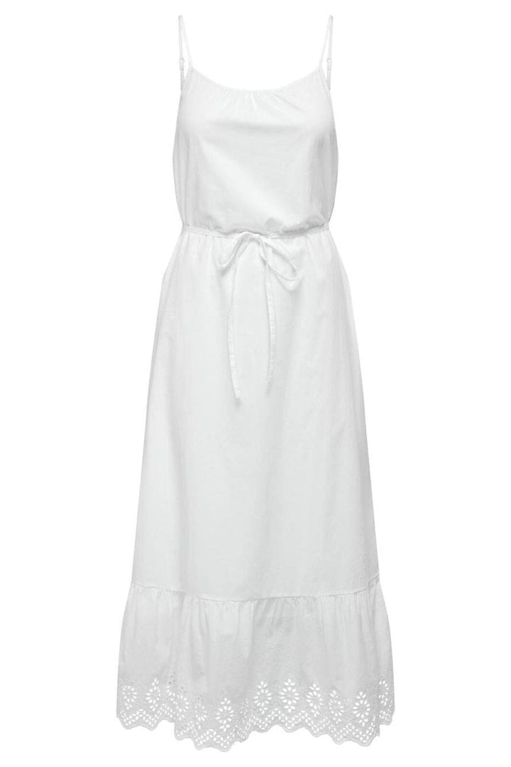 Only - Onllou Life Emb Strap Ankel Dress - 4428013 Bright White Kjoler 