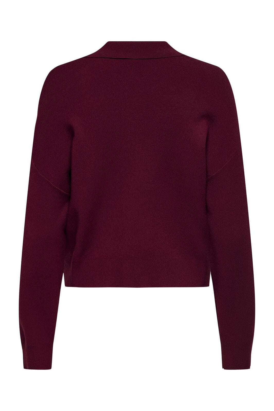 Only - Onllucy Ls Polo Neck Knt - 4756240 Cabernet