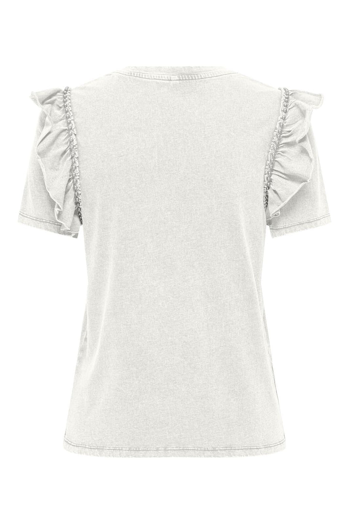 Only - Onllucy S/S Pearl Top - 4649177 Cloud Dancer Pearl