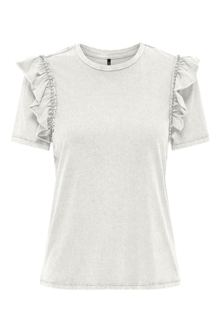 Only - Onllucy S/S Pearl Top - 4649177 Cloud Dancer Pearl