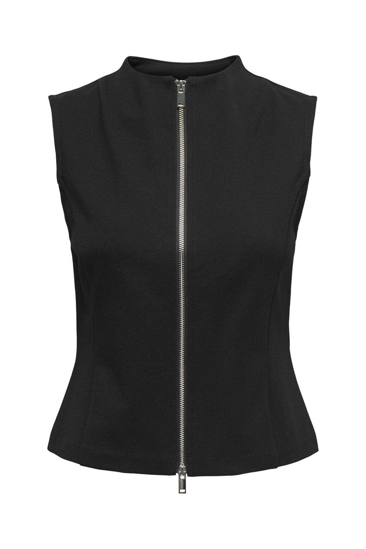 Only - Onlmarcella S/L Zip Vest Cc Tlr - 4650196 Black