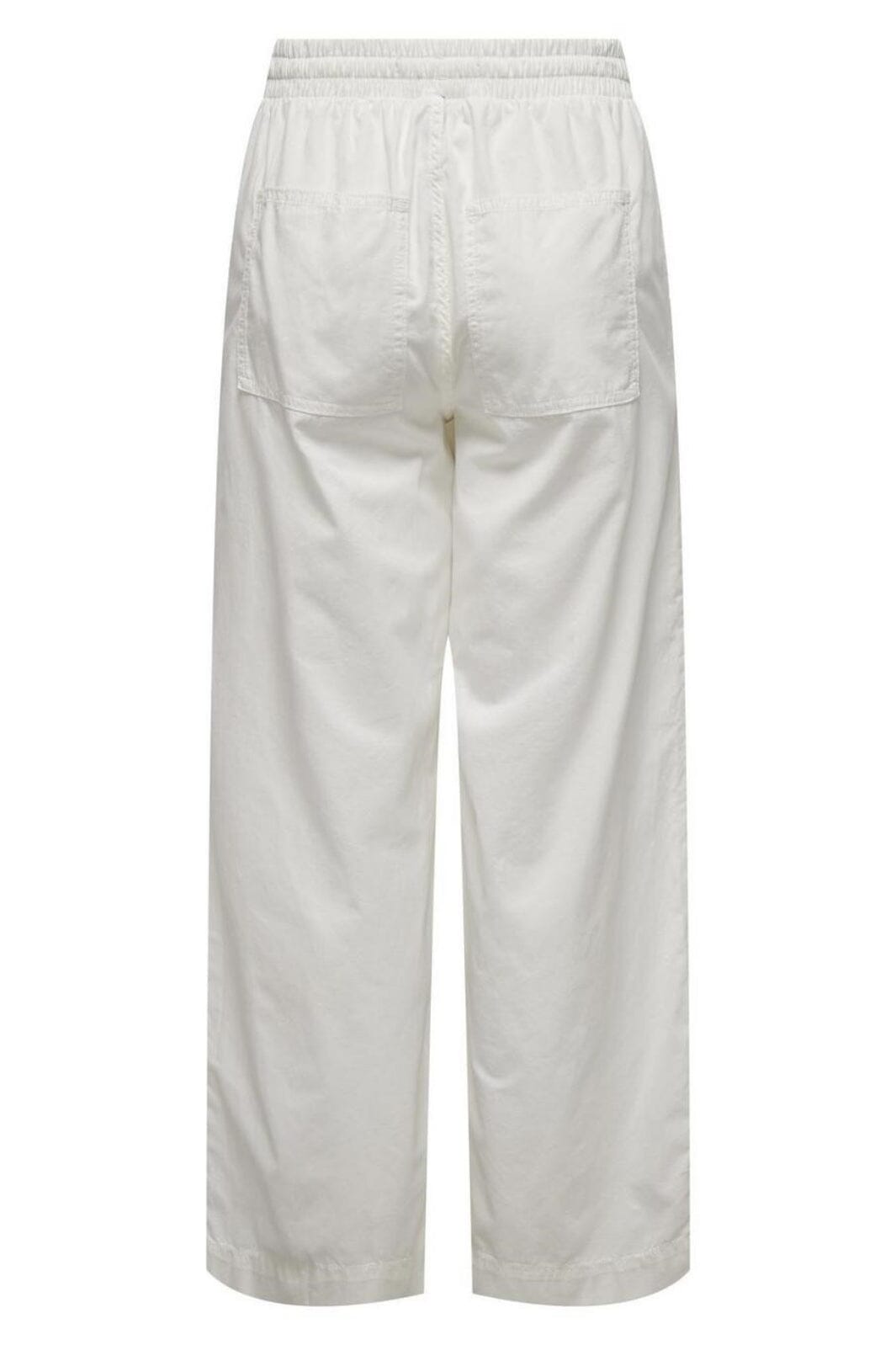 Only - Onlmarcy Life Str Pull-Up Pant - 4459687 Cloud Dancer