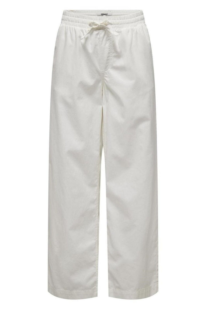 Only - Onlmarcy Life Str Pull-Up Pant - 4459687 Cloud Dancer