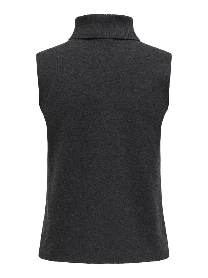 Only - Onlmatty S/L Soft Roll Neck Top Cc Swt - 4662188 Dark Grey Melange