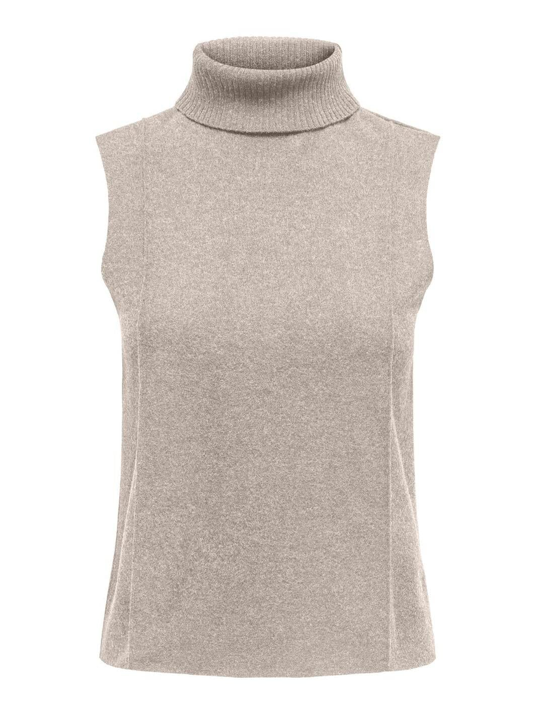 Only - Onlmatty S/L Soft Roll Neck Top Cc Swt - 4725254 Pumice Stone Melange