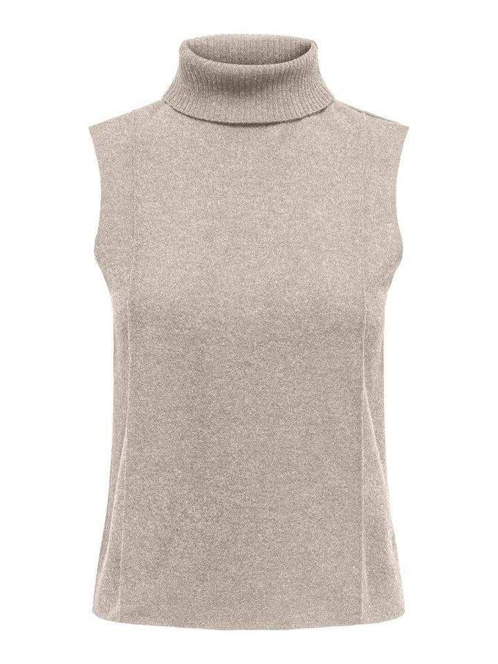 Only - Onlmatty S/L Soft Roll Neck Top Cc Swt - 4725254 Pumice Stone Melange