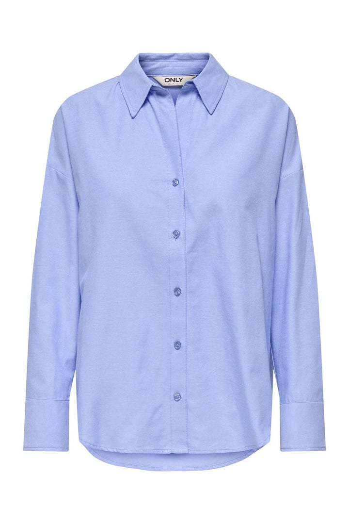 Only - Onloregon Oxford Life Ls Shirt - 4689668 Hydrangea