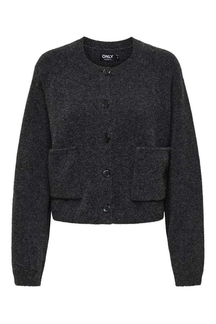 Only - Onlpiemonte L/S Cardigan Knt - 4705268 Dark Grey Melange