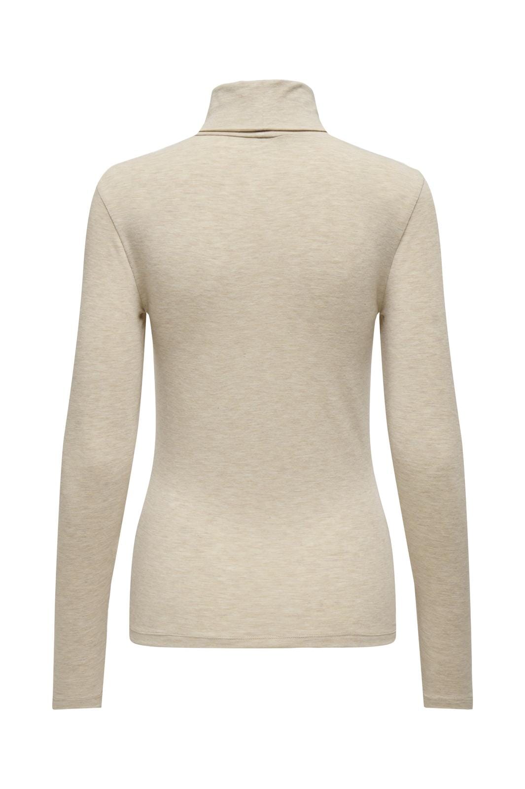 Only - Onlsia L/S Roll Neck Top Box - 4607624 Humus Melange